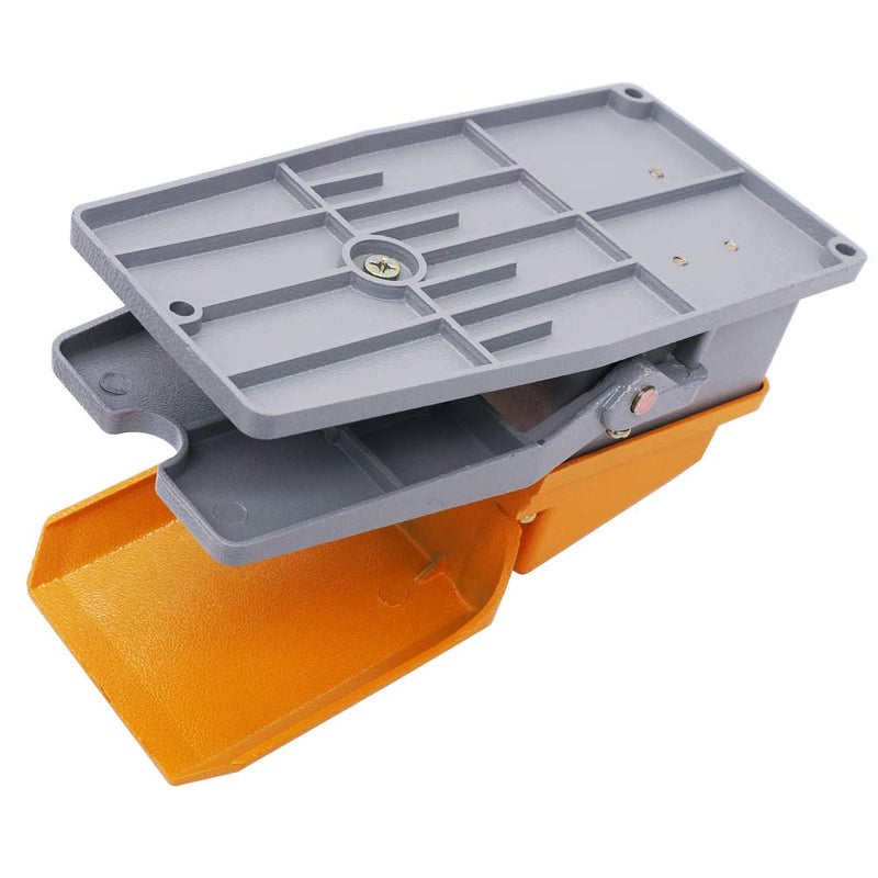 Twidec /AC 380V 15A Heavy Duty Foot Switch SPDT NO NC Electric Pedal Momentary Foot Pedal Switch with Foot Guard Aluminum Case LT-4 - Image 5