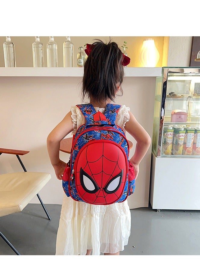 يزما العالمية حقيبة ظهر للأطفال مطبوعة بشخصية سبايدرمان، مقاس 12 بوصة، أحمر/أزرق - Image 3
