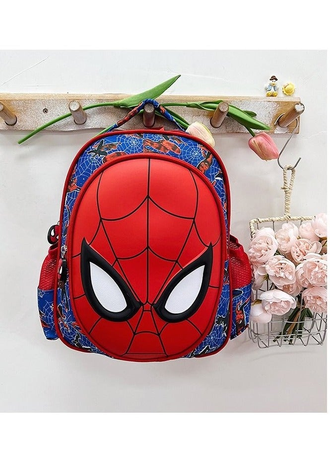 يزما العالمية حقيبة ظهر للأطفال مطبوعة بشخصية سبايدرمان، مقاس 12 بوصة، أحمر/أزرق - Image 1