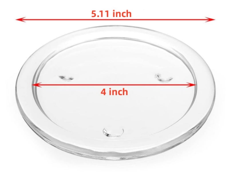 Cumuiu Glass Candle Holder 2 Pack 5 Inch Clear Beautiful Transparent Round Candle Plate (2pack 5inch) - Image 2