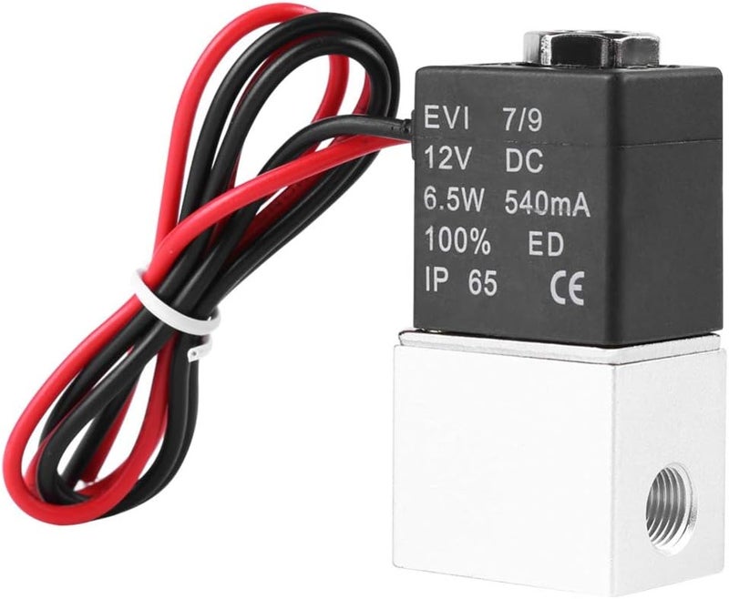 beduan 2 Way Normally Closed DC 12V Electric Solenoid Air Valve 1/4" NPT - Image 1