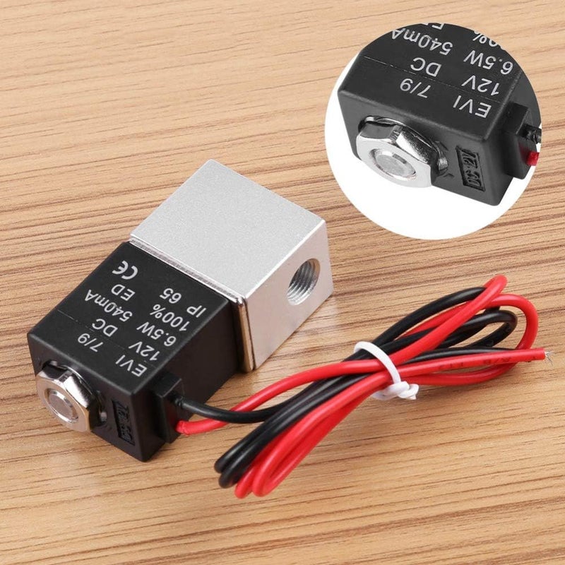 beduan 2 Way Normally Closed DC 12V Electric Solenoid Air Valve 1/4" NPT - Image 3