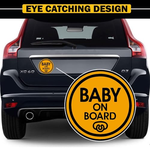 TOTOMO Baby on Board Magnet - Safety Caution Decal Sign Magnets for Cars Bumpers - Baby Pacifier ALI-025 - Image 3