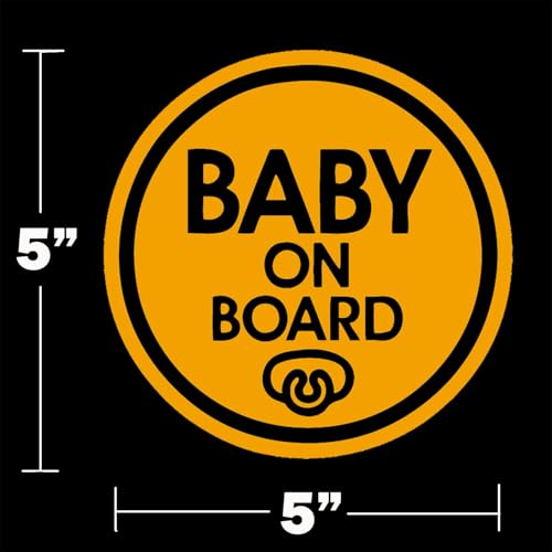 TOTOMO Baby on Board Magnet - Safety Caution Decal Sign Magnets for Cars Bumpers - Baby Pacifier ALI-025 - Image 5