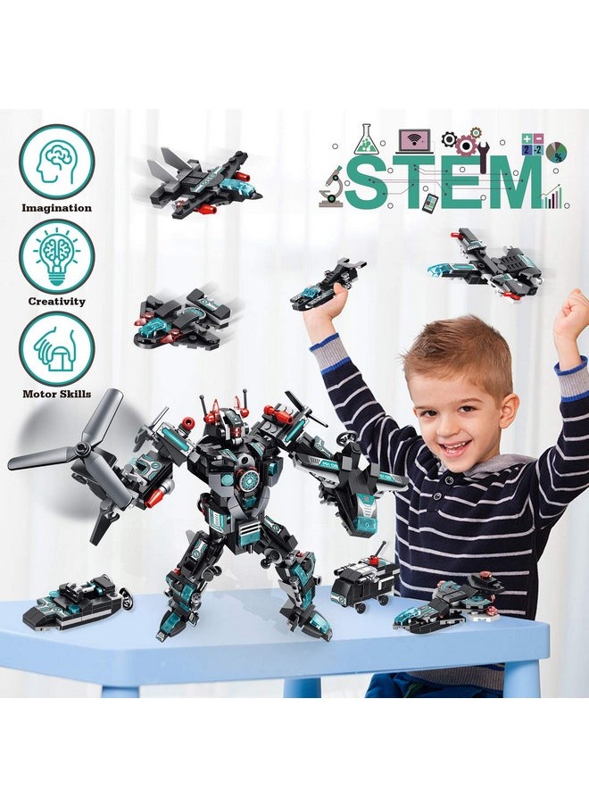 LUKAT Robot Building Toys for Boys Age 6 7 8 9 10 11 Year Old, 577 PCS STEM Toy Kit, 25-in-1 Building Bricks Educational Construction Set Engineering Toys, Activities Learning Gift for Kids