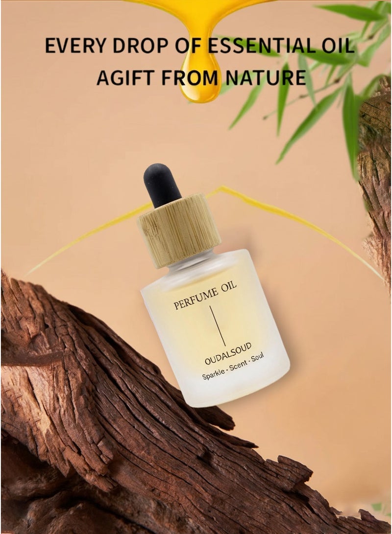 أود أل سعود قطعة واحدة من زيت عطري برائحة العنبر والعود 30 مل إجمالاً/زيت عطري نباتي نقي 100%/خالي من الكحول/زيت عطر/زيت للعلاج العطري/للمرطب والناشر - Image 3