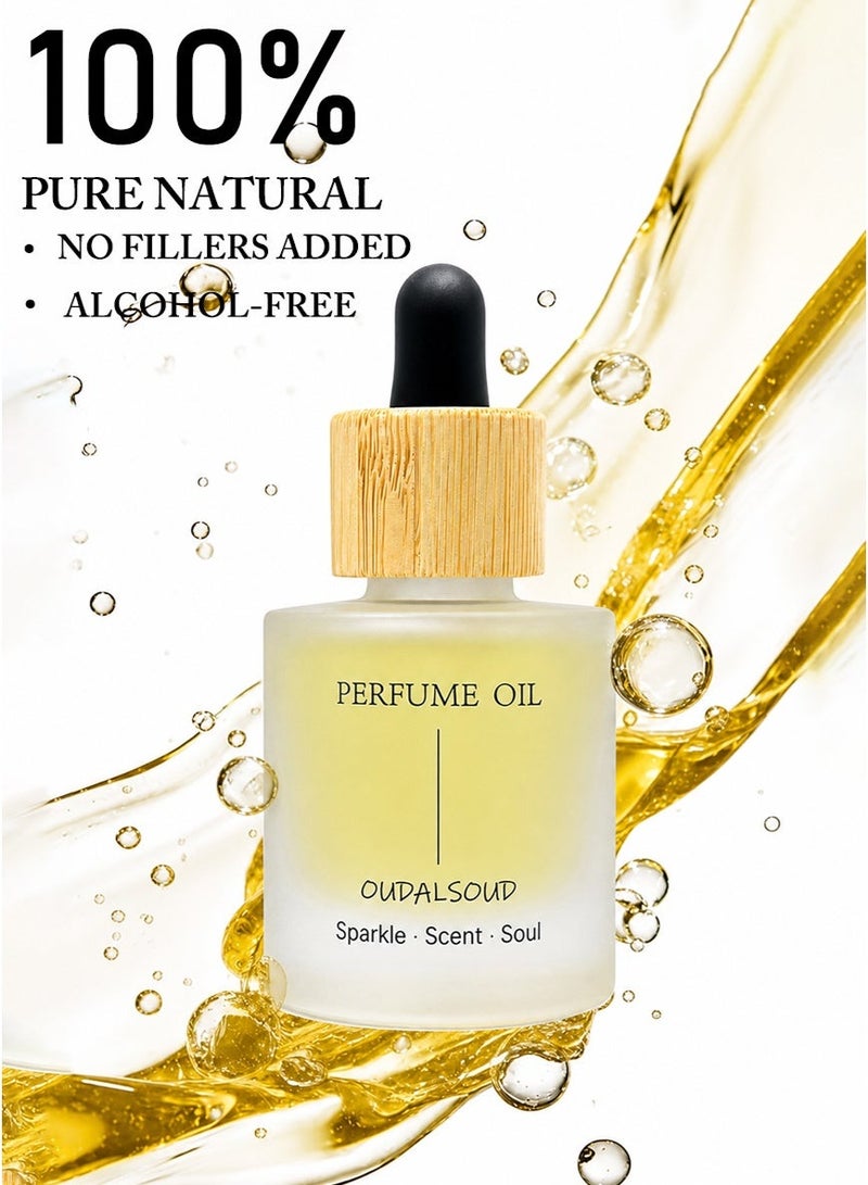 OUDALSOUD Amber Oud Perfume Oil 30ml（1.0 fl.oz)/Alcohol-Free/100% Pure and Natural - Premium Grade Essential Oil for Humidifier,Diffuser,Aromatherapy,Skin, Aromatherapy, Massage - Image 2