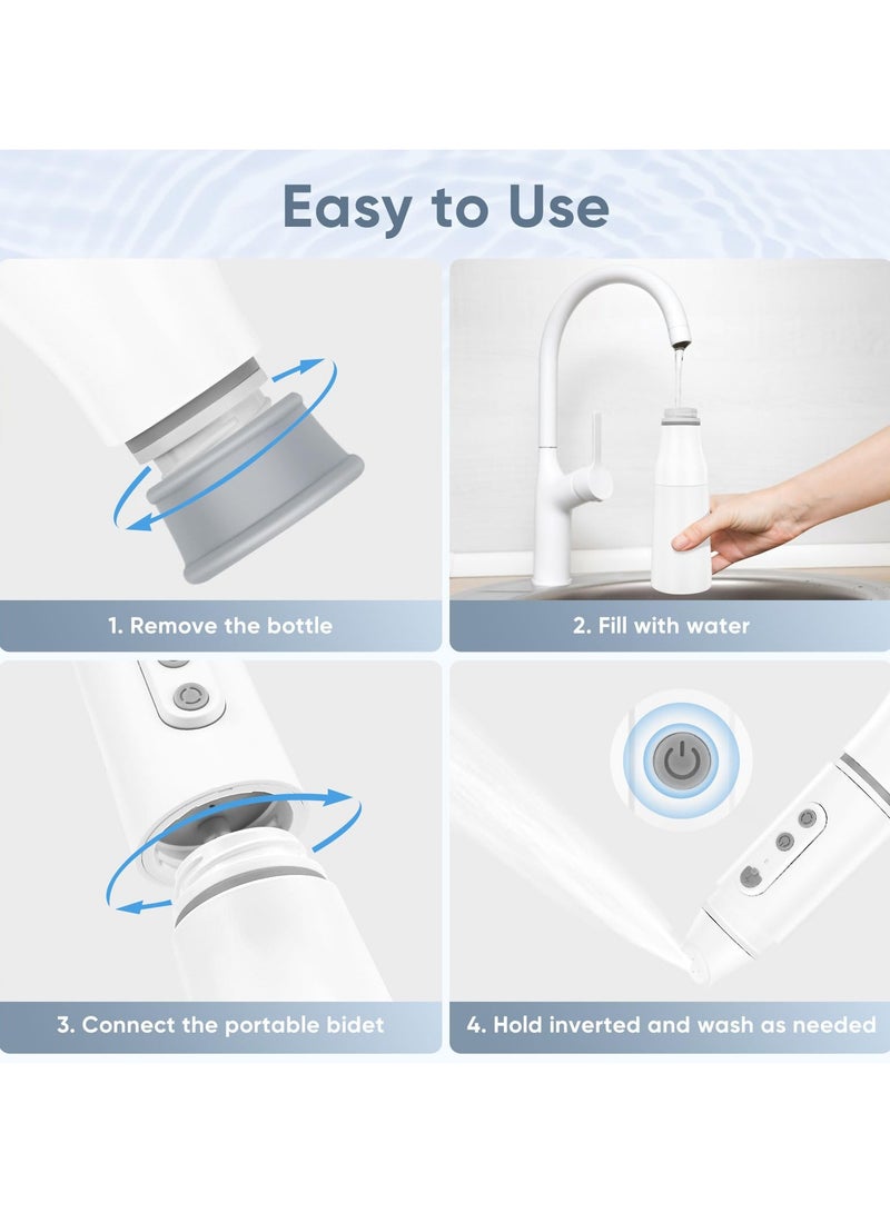 Zikra Portable Bidet Travel for Women and Man, Handheld Portable Bidet, Personal Hygiene, Hemorrhoid and Perineum Care, Soothing Postpartum, Electric Rechargeable with USB-C Cable, Three Pressure Options - Image 3