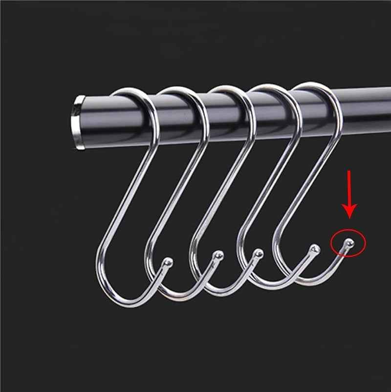 2Pcs Silver Stainless Steel Hooks 9 4cm Kitchen Bathroom Organizer - Image 5