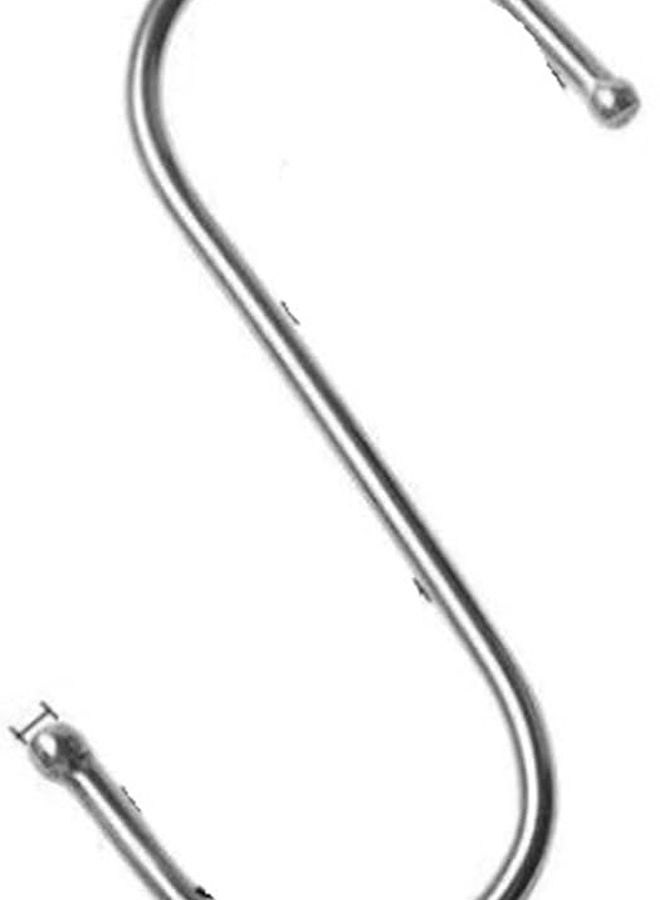 2Pcs Silver Stainless Steel Hooks 9 4cm Kitchen Bathroom Organizer - Image 1