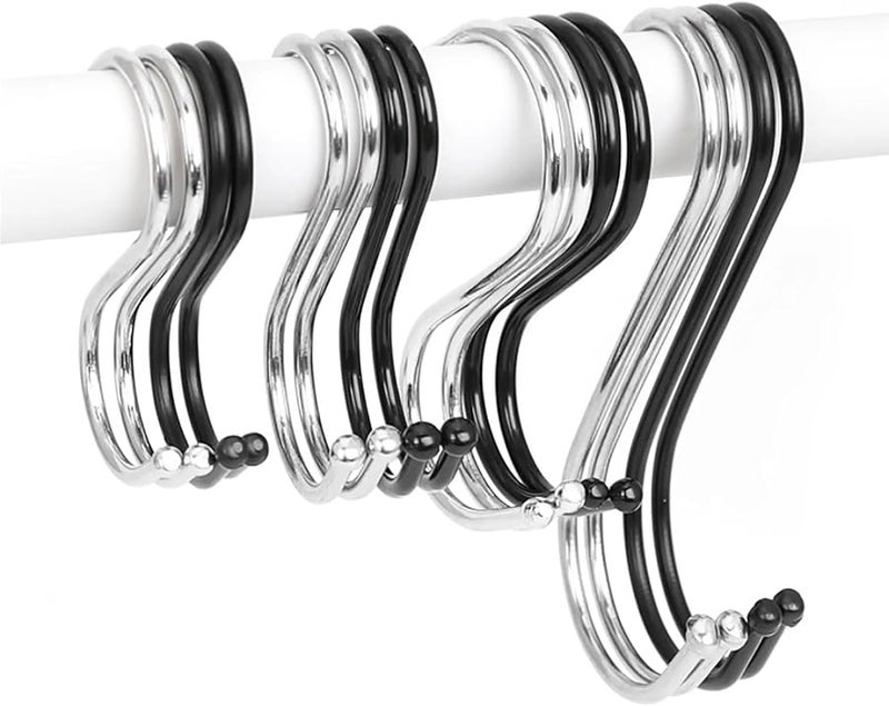 2Pcs Silver Stainless Steel Hooks 9 4cm Kitchen Bathroom Organizer - Image 4