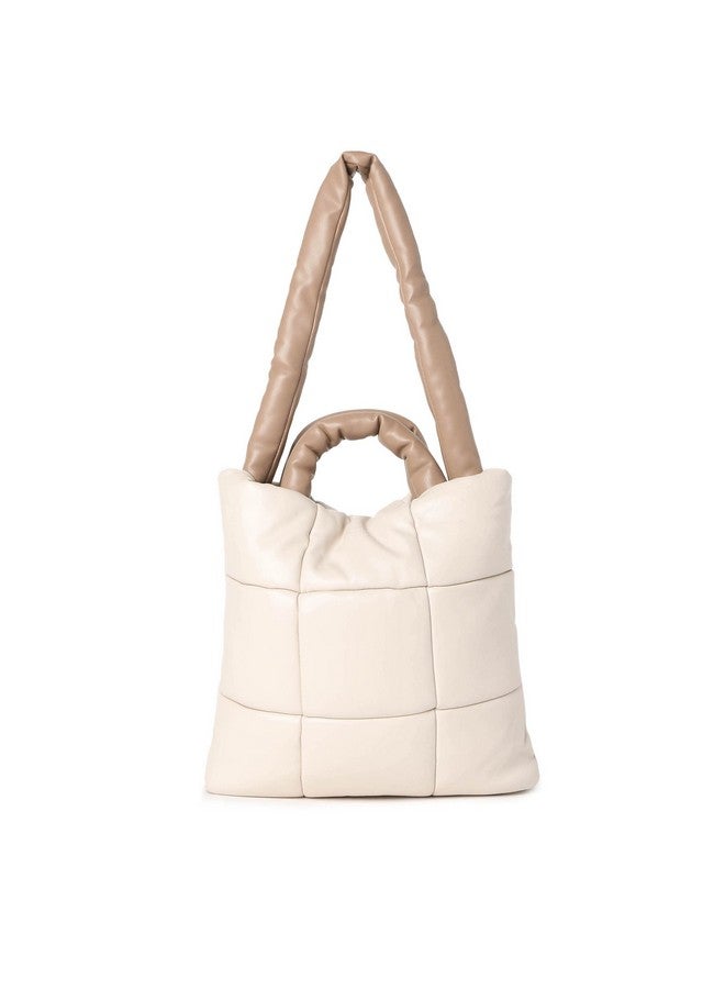 Haute Sauce Women beige quilted tote bag (HSHB1275) - Image 5