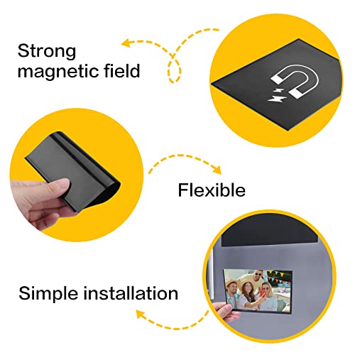 YixangDD 15 Pack Magnetic Picture Frame, 4 x 6 Inches Fridge Magnetic Photo Frames, Magnetic Photo Frames for Refrigerator, Home, School, Office (Black) - Image 5