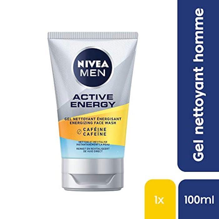 NIVEA MEN Active Energy Cleansing Gel (1 x 100 ml), Men's Face Care with Revitalizing Action, Purifying Face Gel Anti Oil and Impurities - Image 2