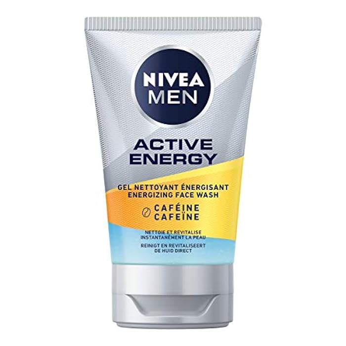 NIVEA MEN Active Energy Cleansing Gel (1 x 100 ml), Men's Face Care with Revitalizing Action, Purifying Face Gel Anti Oil and Impurities - Image 1