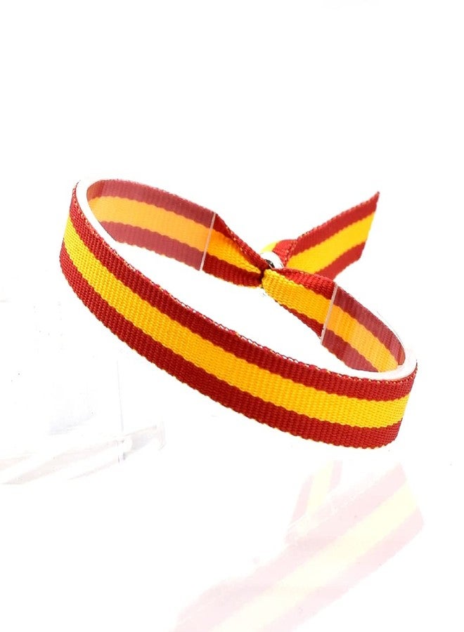 BDM Men's and women's fabric bracelet with the flag of Spain and adjustable closure, car hanger, bag, backpack... 10 mm - Image 3