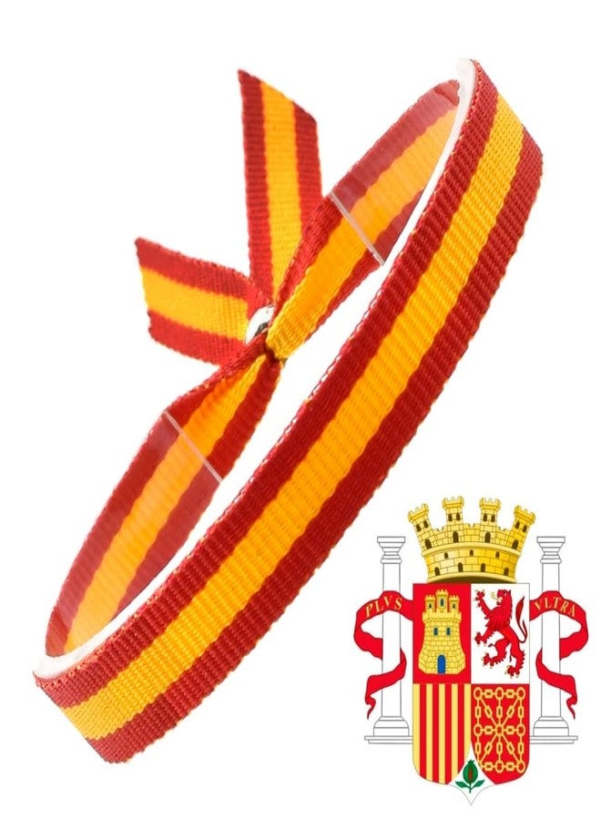 BDM Men's and women's fabric bracelet with the flag of Spain and adjustable closure, car hanger, bag, backpack... 10 mm - Image 2