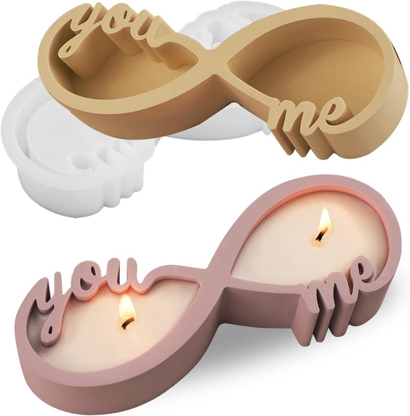 japleed Love Candle Holder Silicone Molds, Couple Container Resin Concrete Molds, Epoxy Resin Casting Plaster Storage Jar Box Molds for Jewelry Holder Succulent Pot Valentine  Decor - Image 1