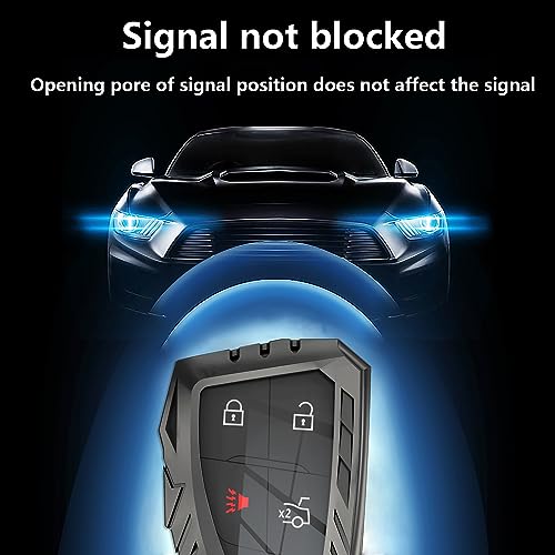 SLAKNOK for Chevy Key Fob Cover with Keychain,Zinc Alloy Protection Key Case Compatible with 2021 2022 2023 Chevy Suburban Silverado Tahoe GMC Yukon Sierra 1500 Buick Key Shell Accessories - Image 4