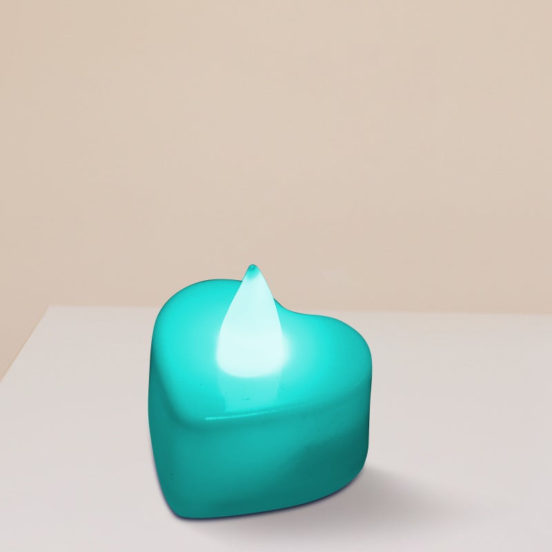 24pcs Heart Shape Candle Colorful Candle Lamps Decorative Candle Lights - Image 2