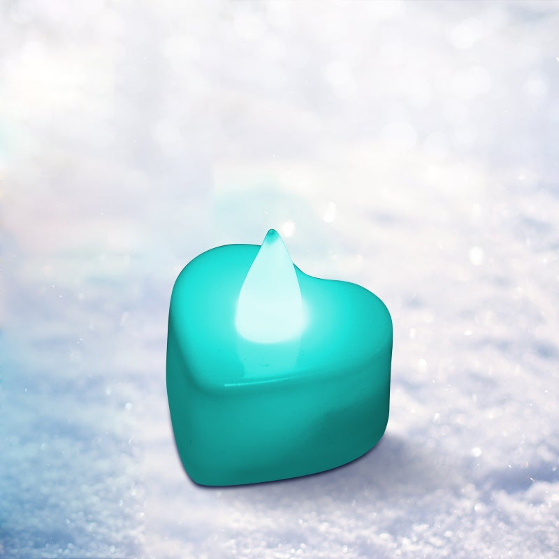 24pcs Heart Shape Candle Colorful Candle Lamps Decorative Candle Lights - Image 1