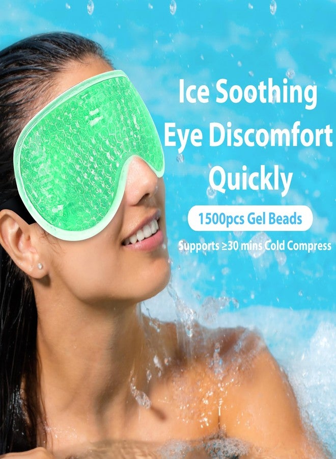 BeeVines Gel Eye Mask, 2 Pack Cooling Ice Masks for Puffy Eyes for Men & Women, Cold & Warm Compress for Post Surgery, Puffiness, Allergies, Sinuses & Migraines Treatment(Blue & Green - Image 5