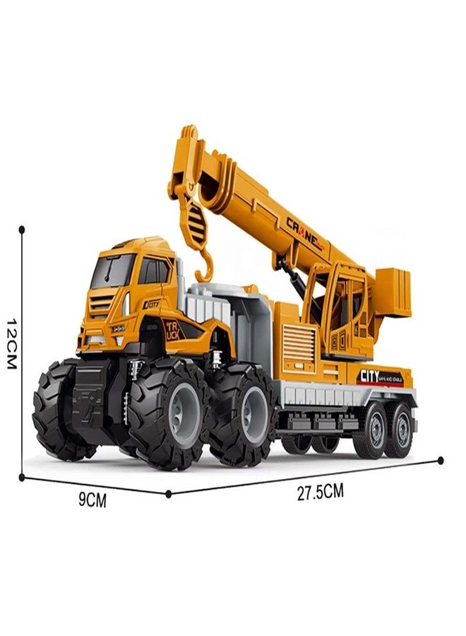 UKAXA Truck Toy Excavator Toys Metal Head Crane Trucks Toy Friction Powered Engineering Vehicle Model Construction Toys for 2 3 4 5 Years Kids - Image 2