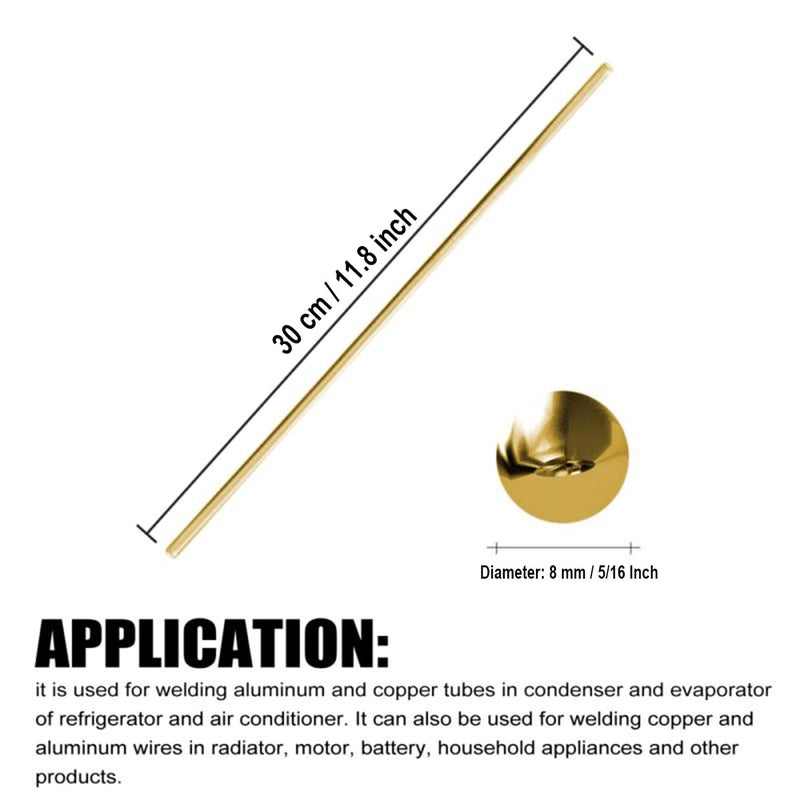 PGCOKO 4 PCS 8mm/ 5/16 Inch Brass Rod Brass Round Stock Lathe Bar Stock Kit Solid Brass Rod Stock, 8mm/ 5/16 inch Diameter 12 Inch in Length - Image 2