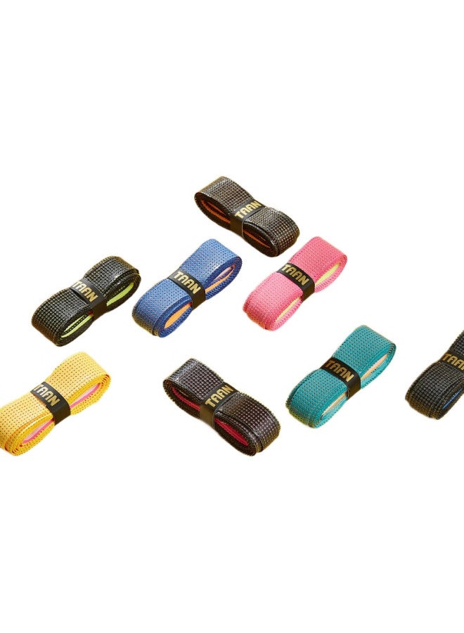 TAAN Badminton Grip Tape, Double-Layer Sweat-Absorbing, Patented Version, 3-Pack Tw090, Yellow + Light Pink + Light Purple - Image 3