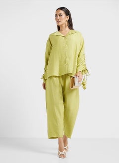 hayas closet Drawstrings Stylish Blouse & Pants Set  - Image 1