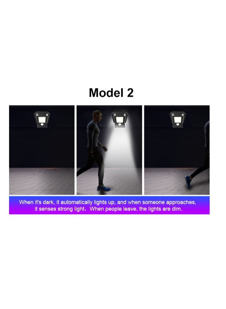 توبيز مصباح حائط LED / COB يعمل بالطاقة الشمسية مستشعر الأشعة تحت الحمراء مستشعر حركة PIR IP65 في الهواء الطلق وول ستريت ضوء مقاوم للماء - Image 5