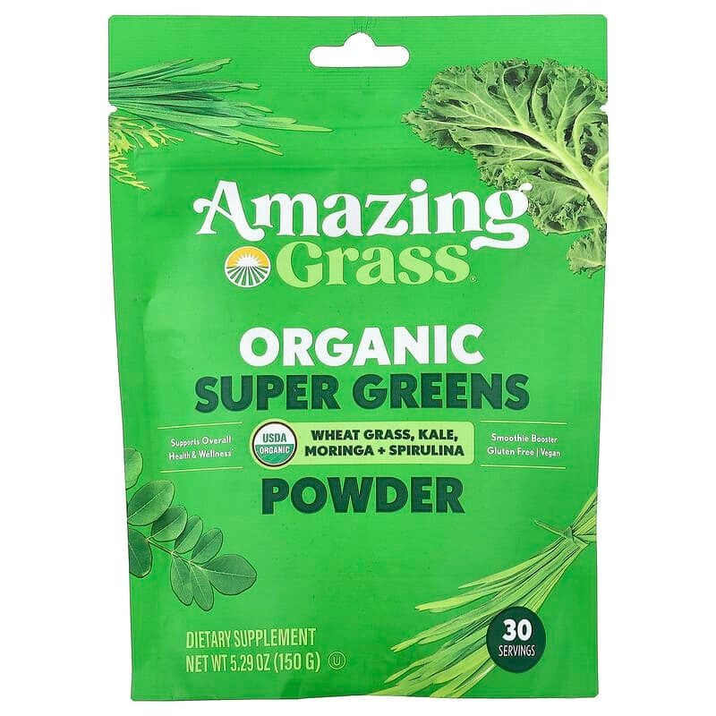 Amazing Grass, Organic Super Greens Powder, 5.29 oz (150 g)
