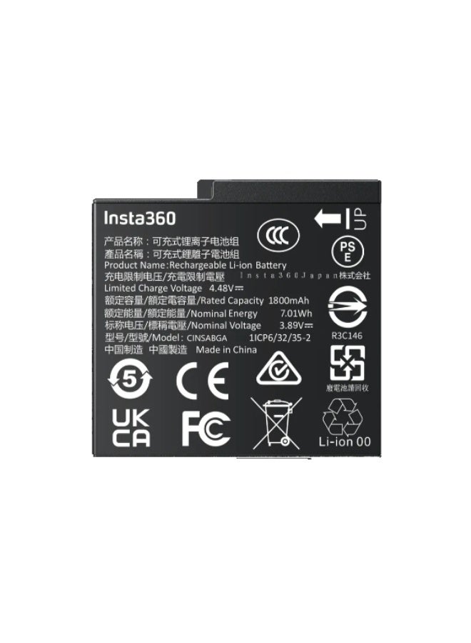 Insta360 Ace Pro 2 Battery | 1800 mAh High-Capacity Spare with Fast Charging & Portable Case, Replacement & Backup Power for Ace Pro 2 - Image 1