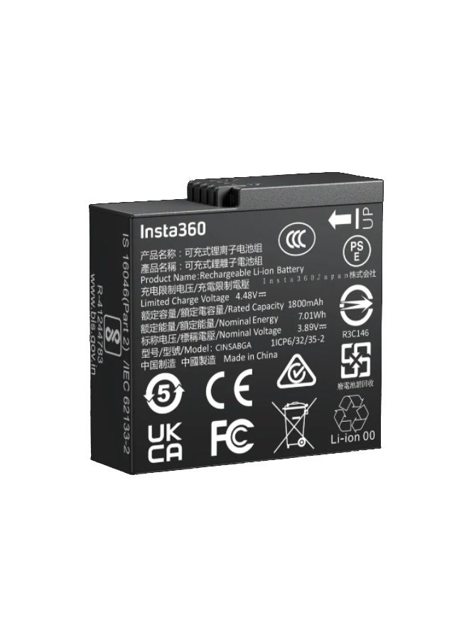 Insta360 Ace Pro 2 Battery | 1800 mAh High-Capacity Spare with Fast Charging & Portable Case, Replacement & Backup Power for Ace Pro 2 - Image 3