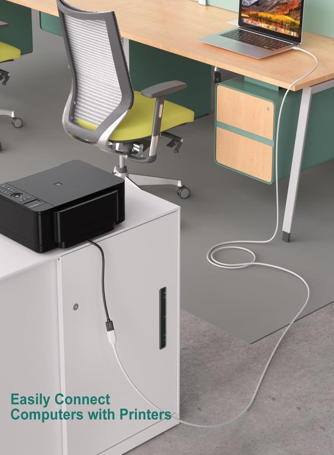 Besgoods كابل تمديد USB من بيسغود بطول 10 قدم نوع A ذكر إلى أنثى USB 2.0 مع موصلات مطلية بالذهب، أبيض - Image 3