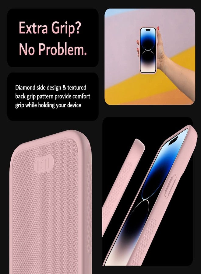 TUDIA MergeGrip Designed for iPhone 14 Pro Case 5G (2022), [MagSafe Compatible] Shockproof Military Grade Slim Dual Layer Magnetic Case for iPhone 14 Pro (Pink) - Image 5