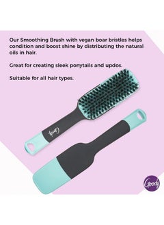 Goody X Total Texture Smoothing Brush Vegan Boar Bristles Help Condition And Smooths Hair Cuticles For Enhanced Shine Shine  For Natural And Textured Hair Nonslip Grip  - Image 4