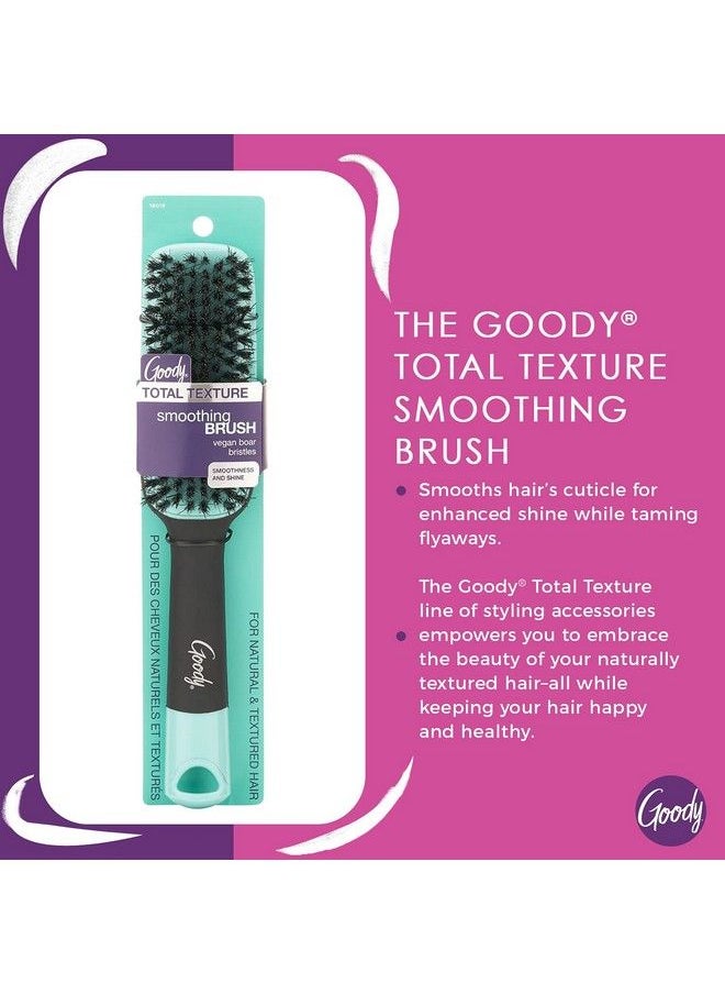 Goody - X Total Texture Smoothing Brush Vegan Boar Bristles Help Condition And Smooths Hair Cuticles For Enhanced Shine Shine  For Natural And Textured Hair Nonslip Grip - Image 1