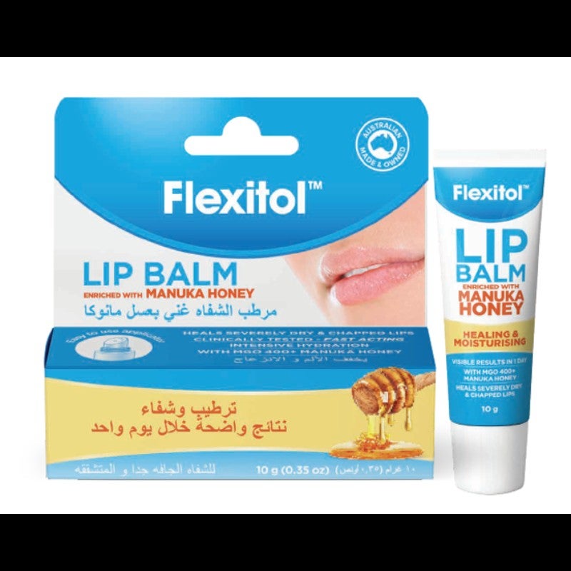 FLEXITOL MANUKA HONEY LIP BALM 10G
