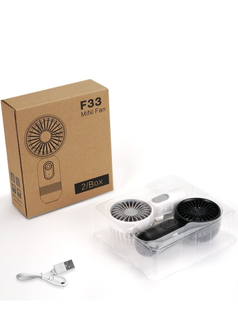 Loquat Mini Handheld Fan, Portable Travel Fan, Battery Operated Small Personal Fan,  Mini Hand Held Fan with USB Rechargeable 400mAh Battery, Quietu003c30dB 3 Speeds for Travel Camping Outdoor Home Office - Image 4