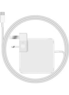 NIBEMINENT Usb Type C Wall Plug Power Adaptor Pd Charger Replacement 61W With 200Cm Cable For Macbook Pro 13 Inch And Mobile Iphone White  - Image 1