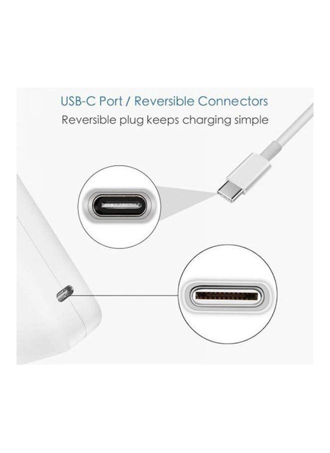 NIBEMINENT - Usb Type C Wall Plug Power Adaptor Pd Charger Replacement 61W With 200Cm Cable For Macbook Pro 13 Inch And Mobile Iphone White - Image 1