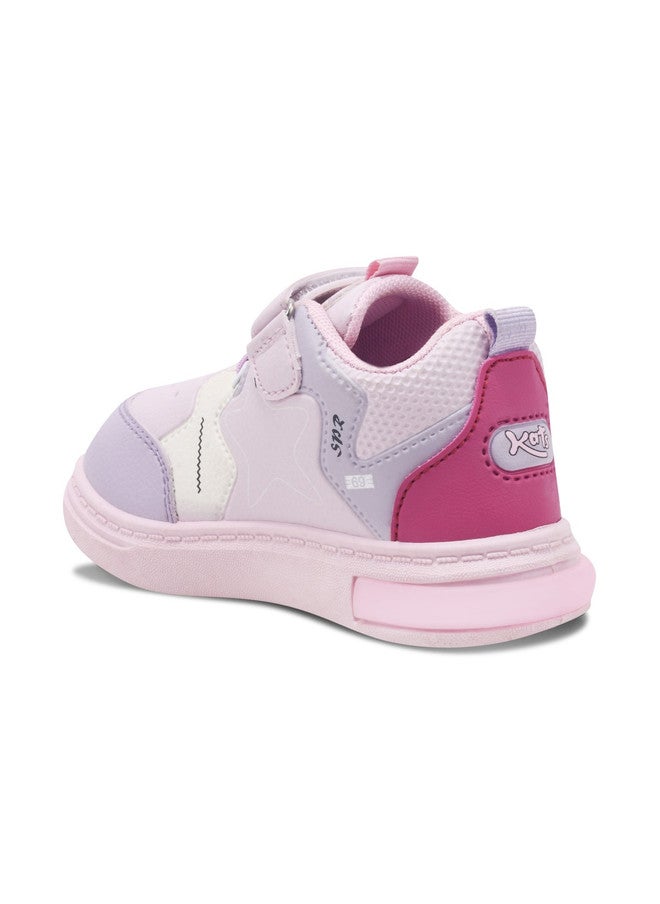 KATS Girls Colourblocked Pink Sneakers with Velcro Closure - Image 4