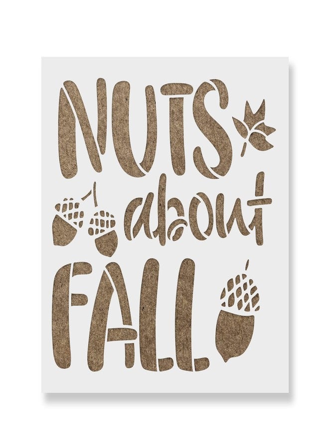 Stencil Revolution Nuts About Fall Stencil - Fall Wall Art, Hello Fall Stencil, Outdoor Fall Decor, Fall Home Decor, Fall Door Decorations - Image 1
