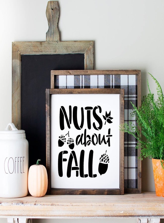 Stencil Revolution Nuts About Fall Stencil - Fall Wall Art, Hello Fall Stencil, Outdoor Fall Decor, Fall Home Decor, Fall Door Decorations - Image 3