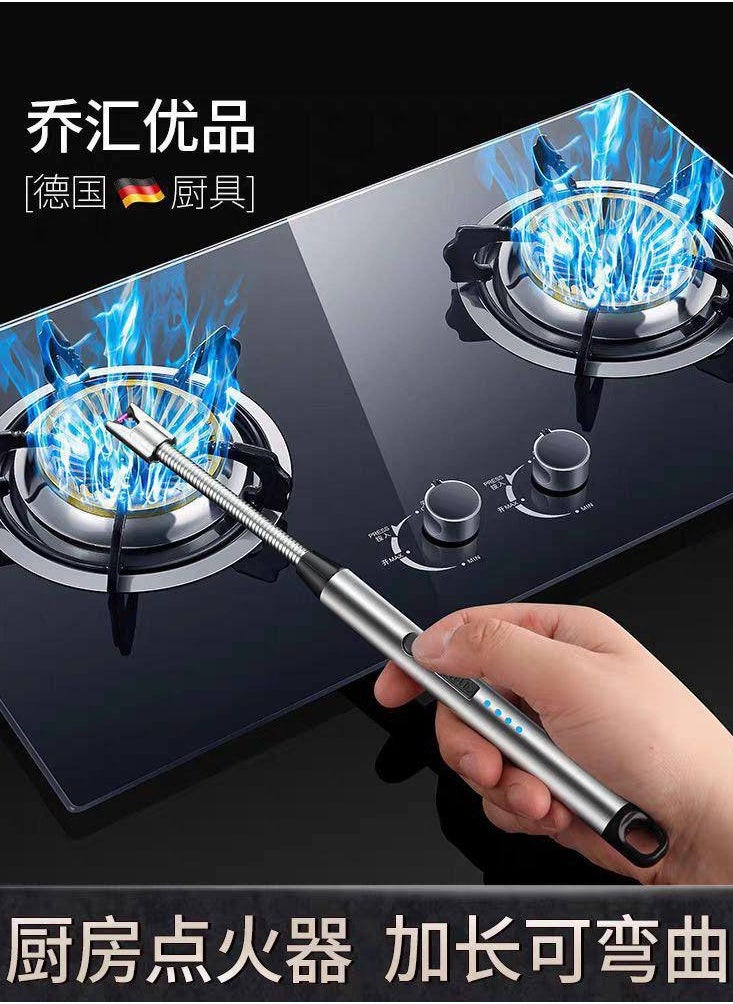 Generic - The electronic lighter is a lighter that works without fire, without gas. It can be lit in a stove, wax, or oven. It has a long and flexible zipper. It is lightweight and has a safety lock that does not go out in the air. With a USB charger. - Image 1