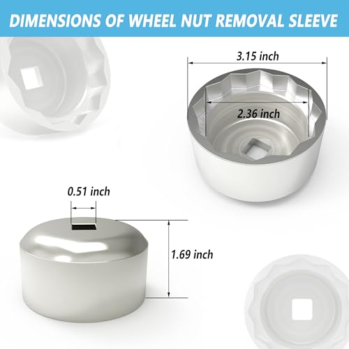 Sporthfish 529036457 Wheel Nut Removal Socket Tool Fits for Can-Am Ryker 900 600 Rally, Heavy-Duty Accessories for Can Am Ryker, Silver - Image 4