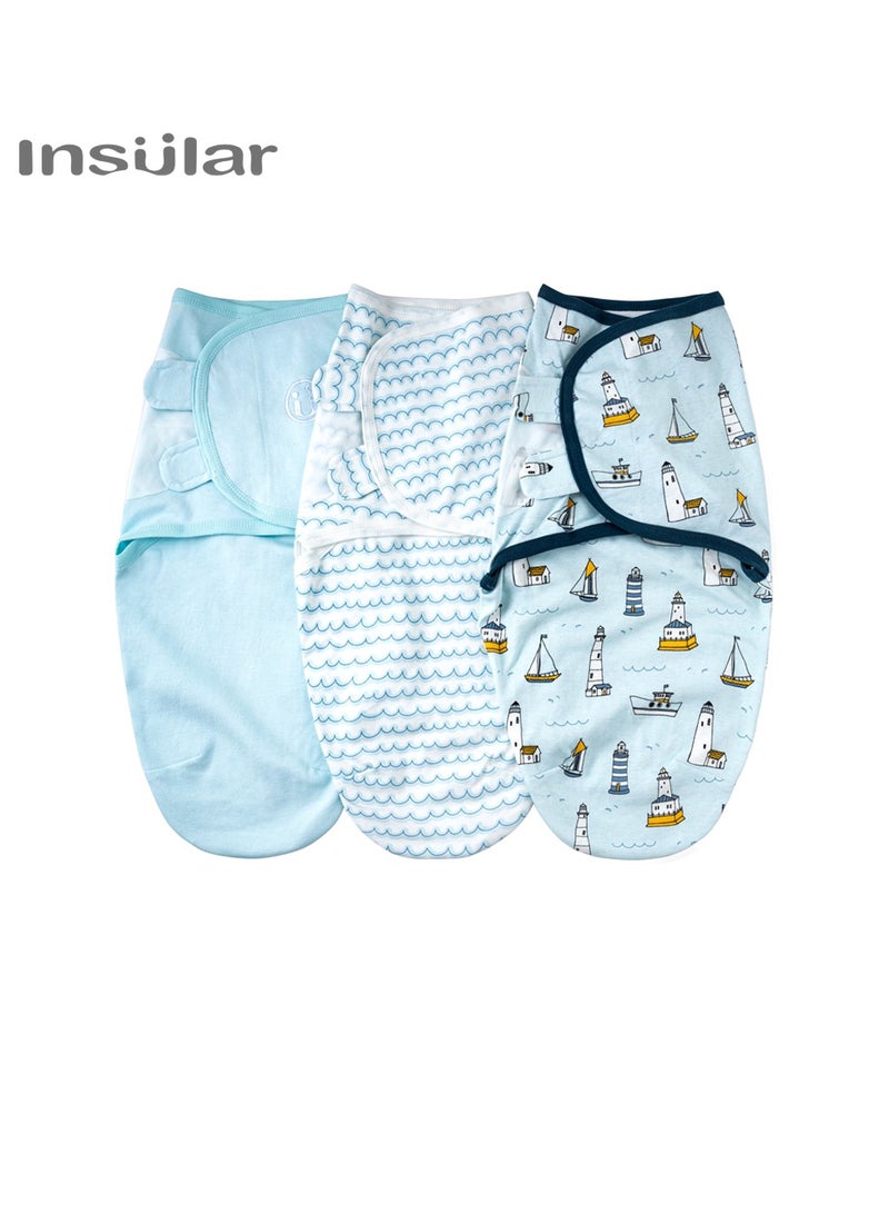 انسولار ثلاثة قطعة لينة القطن الطفل النوم حزمة التقميط