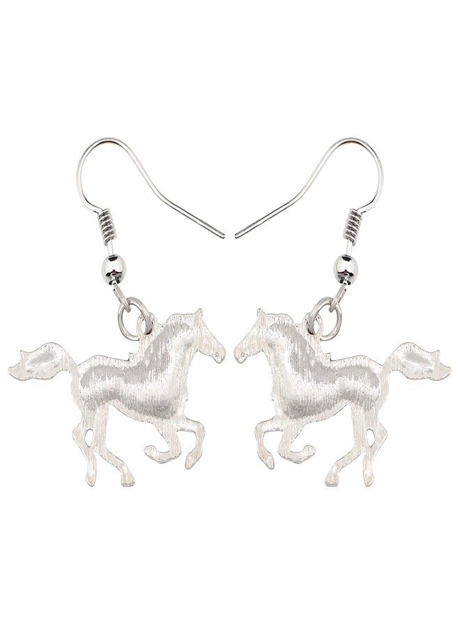 NEWEI Enamel Alloy Sweet Running Horse Earrings Drop Dangle Fashion Animal Jewelry For Women Gift (Blue) - Image 5