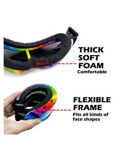 SYOSI SYOSI 4 Pcs Ski Snowboard Goggles, Anti Fog Glare Adjustable Strap, for Men Women Kids Youth Winter Outdoor Sport Skiing, Snowboarding, Skating, Motorcycling  - Image 5
